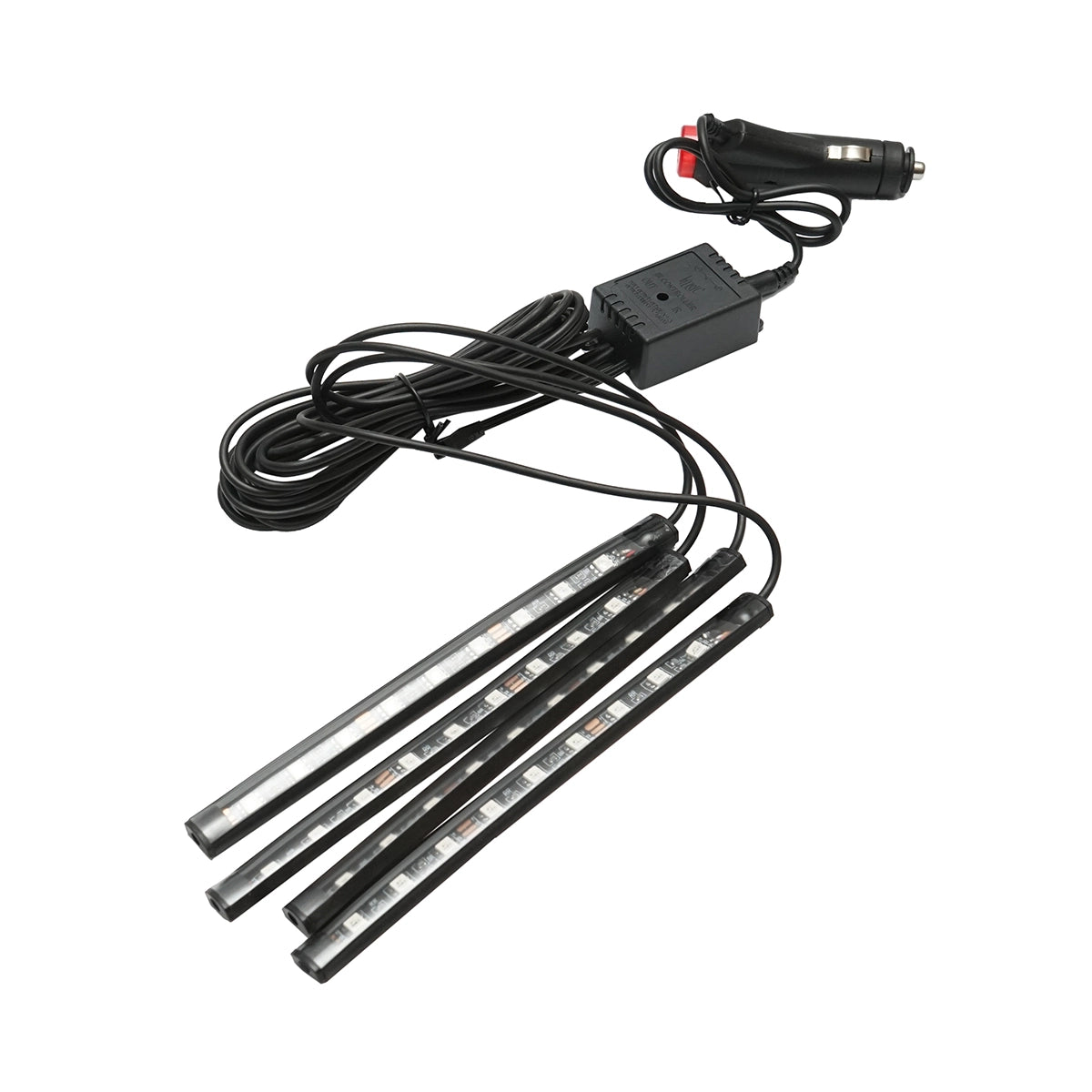 Banda LED lumini ambientale auto, control muzical, 4x26cm RGB
