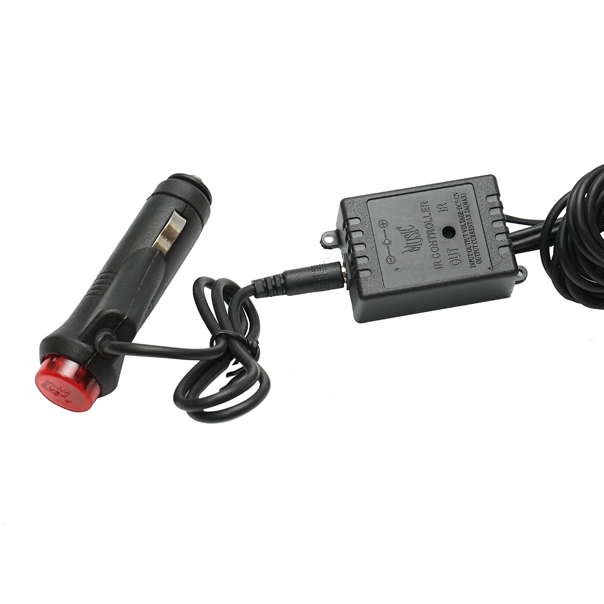 Banda LED lumini ambientale auto, control muzical, 4x26cm RGB