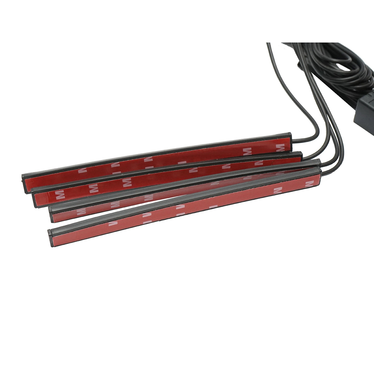 Banda LED lumini ambientale auto, control muzical, 4x26cm RGB